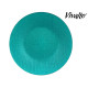 ASSIETTE VERRE 27CM TURQUOISE