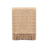 BEIGE STRIPED KNIT MULTI-PUPROSE THROW 125X150CM