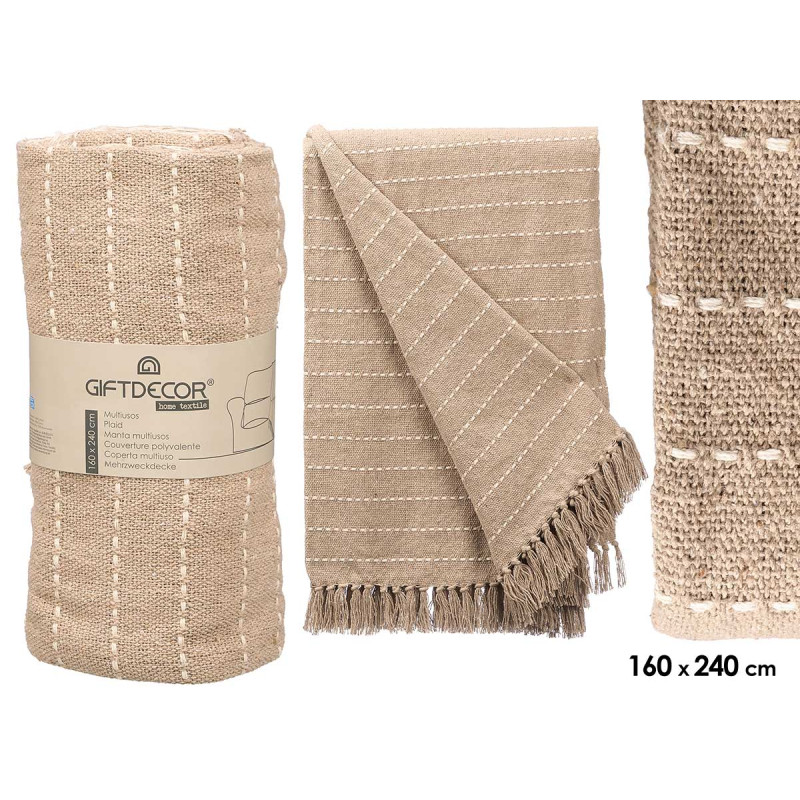 MULTIUSOS RISCAS PONTO BEGE 160X240CM