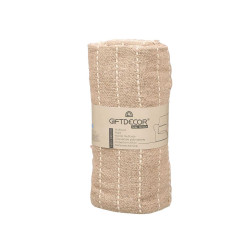 POLYVALENT RAYURES POINT BEIGE 160X240CM