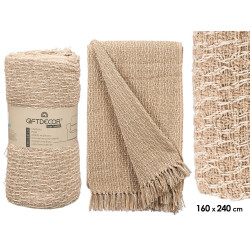 MULTIUSOS ENTRELAZADO BEIGE 160X240CM