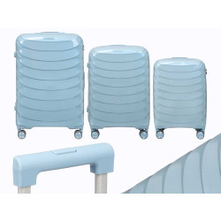 ENSEMBLE 3 VALISES VAGUES BLEUES