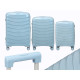 SET 3 VALIGIE ONDULATE BLU
