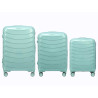 ENSEMBLE 3 VALISES ONDES VERTES