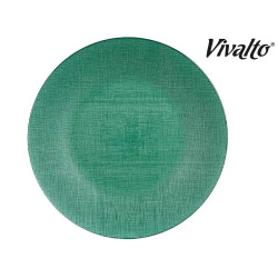 ASSIETTE VERRE 32CM VERT MENTHE