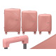 ENSEMBLE 3 VALISES RAYURES SAUMON