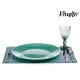 ASSIETTE VERRE 32CM VERT MENTHE