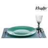 PRATO VIDRO 32CM VERDE MENTA 