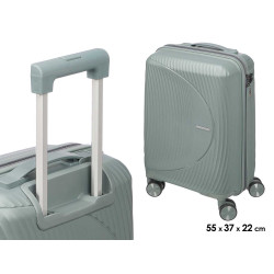 STRIPED CABIN SUITCASE GREY