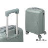 VALISE CABINE RAYÉE GRIS