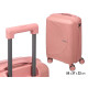 VALISE CABINE RAYURES SAUMON