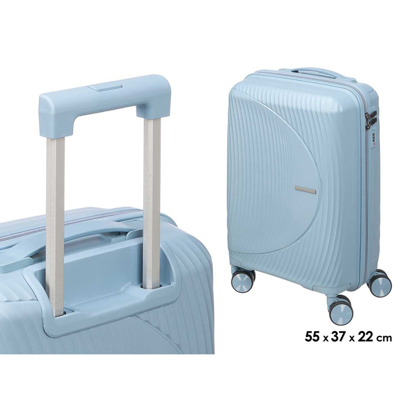 VALIGIA CABINA A RIGHE BLU