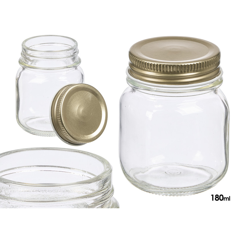 FRASCO CONSERVAÇÃO TAMPA DOURADA 180ML