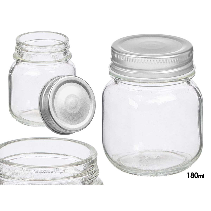 TARRO CONSERVA TAPA PLATEADA 180ML