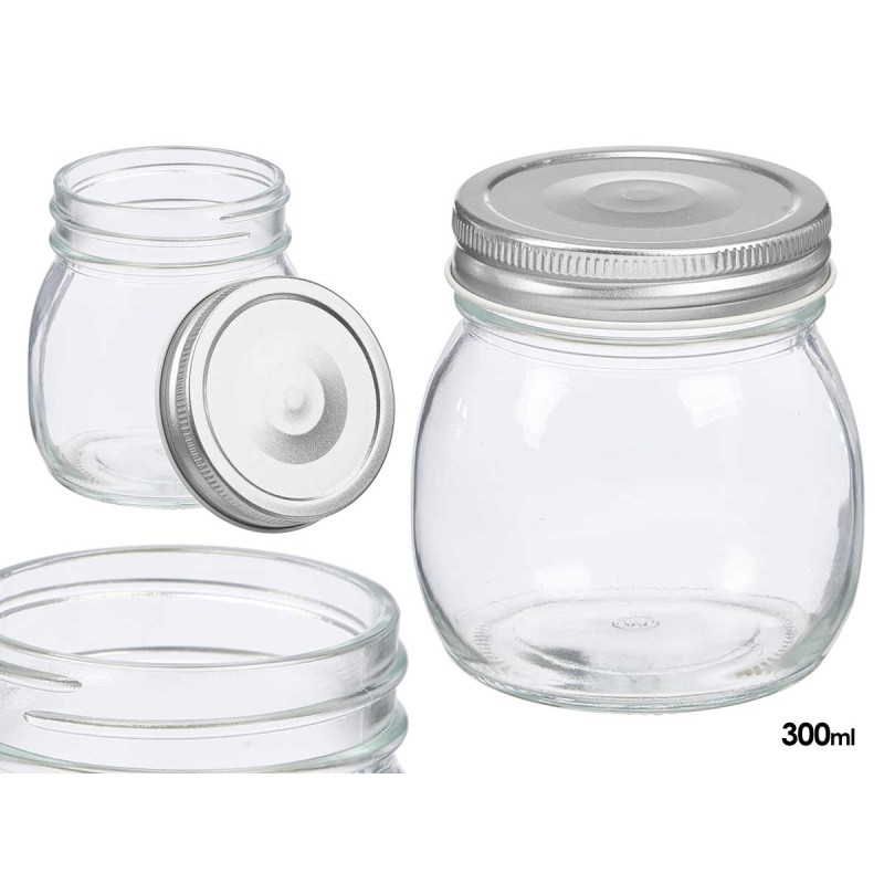 TARRO CONSERVA TAPA PLATEADA 300ML