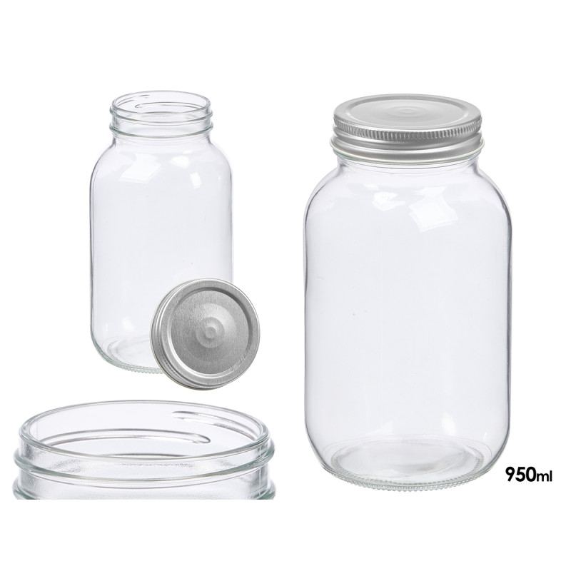 TARRO CONSERVA TAPA PLATEADA 950ML