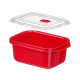 BOÎTE À LUNCH ROUGE MICRO-ONDES OUVERTURE 2L