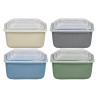 SET 3 STRIPED LUNCH BOX 600ML 1,1L 1,8L ASRT 4 COL