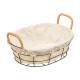 CESTO OVAL METAL TECIDO 25X20X8CM