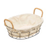CESTA METAL OVALADA TELA 25X20X8CM