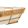 CESTA METAL RECTANGULAR TELA 40X28X8CM