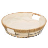 CESTA METAL REDONDA TELA 35,5X35,5X8CM