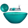 15CM TURQUOISE GLASS BOWL