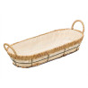 CESTA METAL OVALADA TELA 42X19X7,5CM