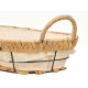 CESTA METAL OVALADA TELA 42X19X7,5CM