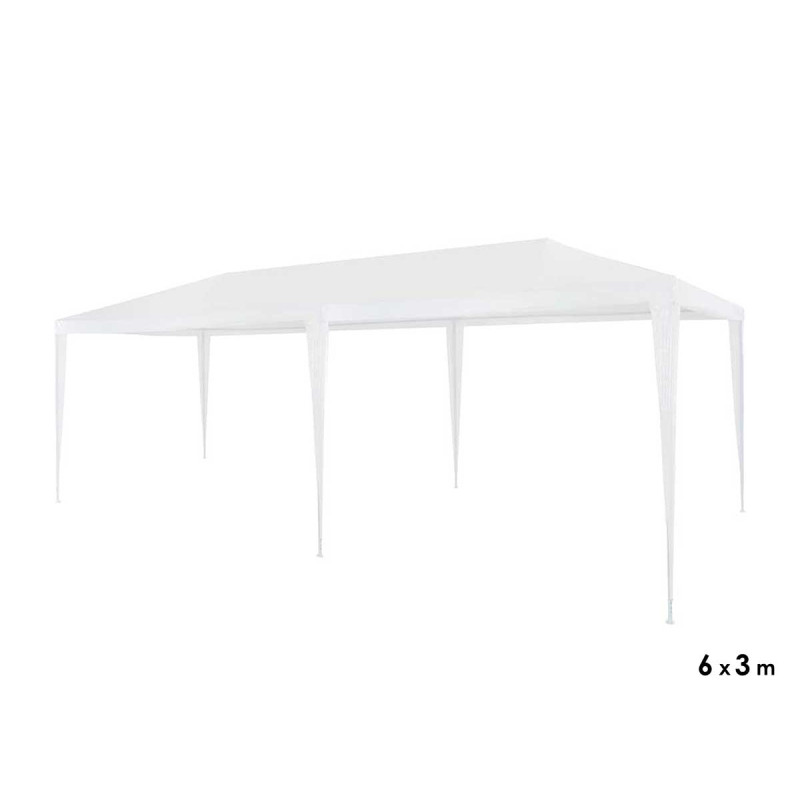 WHITE GARDEN GAZEBO 6X3 M