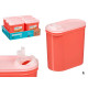 PORTA GAZPACHO PLASTICO VERMELHO TAMPA TRANSPARENT