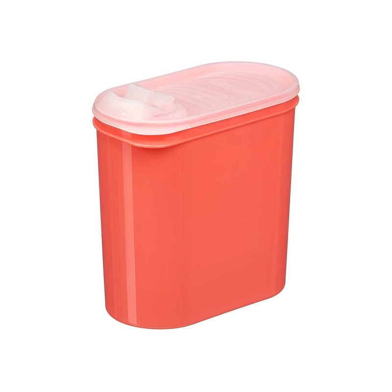 PORTA GAZPACHO PLASTICO ROJO TAPA TRANSPARENTE 2L