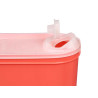 PORTA GAZPACHO PLASTICO VERMELHO TAMPA TRANSPARENT