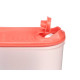 PORTA GAZPACHO PLASTICO TRANSPARENTE TAMPA VERMELH