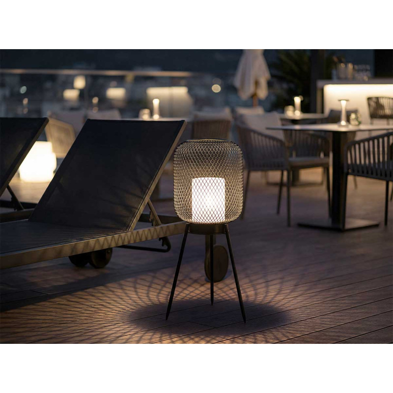 PORTAVELA MALLA LUZ LED SOLAR