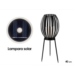 PORTAVELAS TIRAS LUZ LED SOLAR
