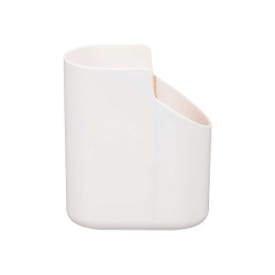 PORTAUTENSILIOS PLASTICO BAMBU BLANCO