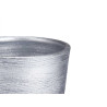 CONJ 2 VASOS CERÂMICA RISCAS 20 25CM PRATEADO