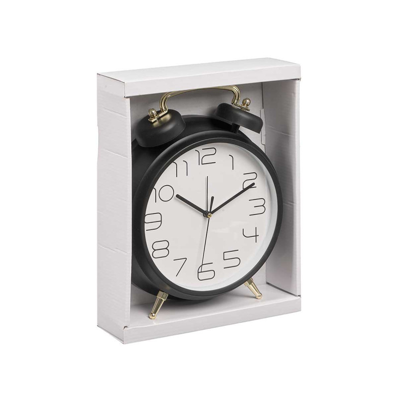 RELOJ CLASICO NEGRO 24CM