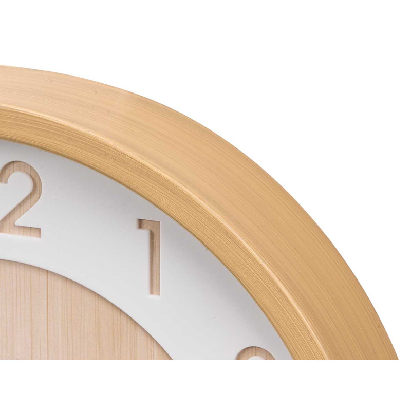 HORLOGE MURALE EFFET BOIS 30CM