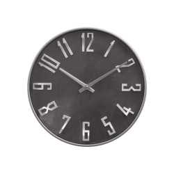 RELOJ PARED PLATA ALUMINIO 30CM