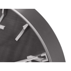 RELOJ PARED PLATA ALUMINIO 30CM