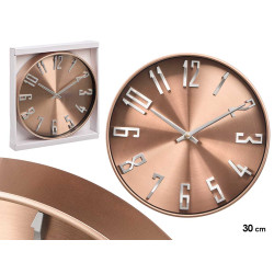 RELOJ PARED COBRE ALUMINIO 30CM