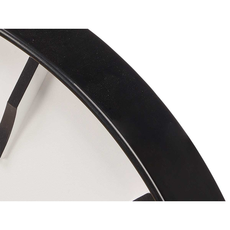 RELOJ PARED NUMEROS RELIEVE NEGRO BLANCO 40CM