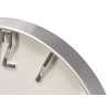 EMBOSSED NUMBERS WALL CLOCK SILVER WHITE 40CM