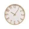 EMBOSSED NUMBERS WALL CLOCK WOOD EFFECT 40CM