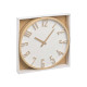 HORLOGE MURALE CHIFFRES EN RELIEF EFFET BOIS 40CM