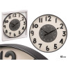 RELOJ PARED NUMEROS RELIEVE NEGRO BLANCO 50CM