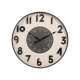 HORLOGE MURALE CHIFFRES EN RELIEF NOIR BLANC 50CM