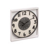 RELOJ PARED NUMEROS RELIEVE NEGRO BLANCO 50CM